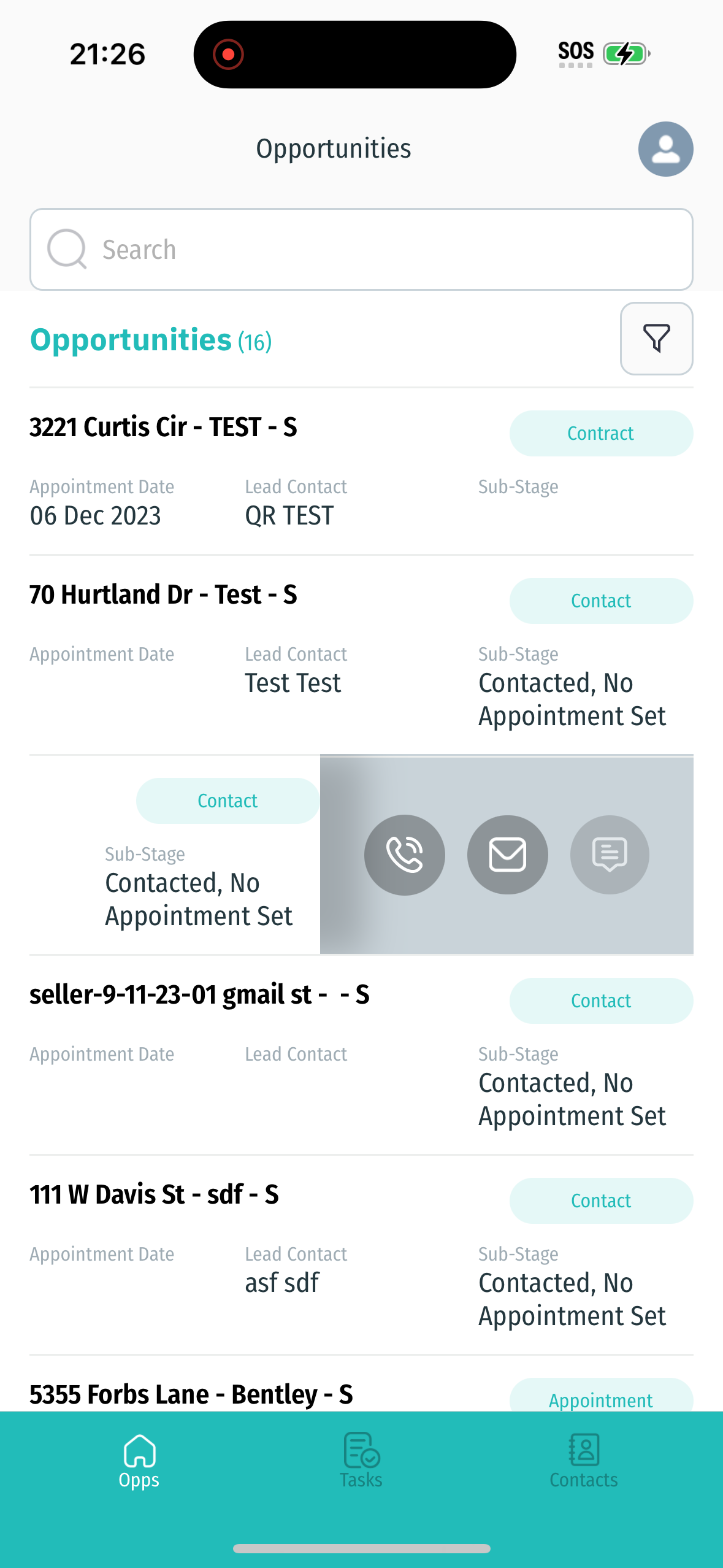 Get in touch with Opportunity contact
